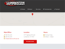 Tablet Screenshot of lumbertonoffroad.net